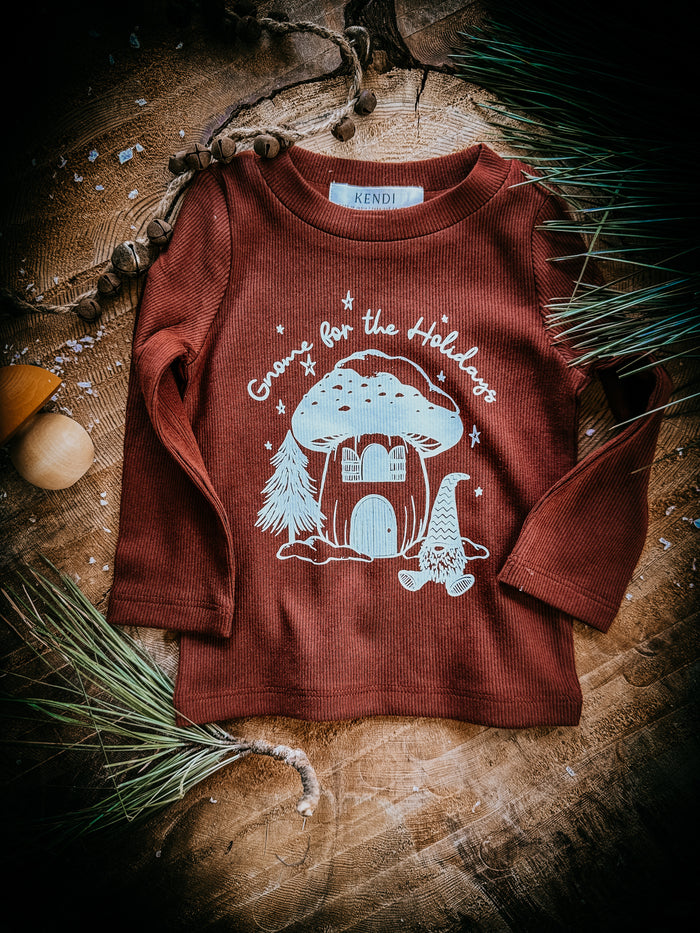 Gnome for the Holidays   | Garnet  Ribbed Top