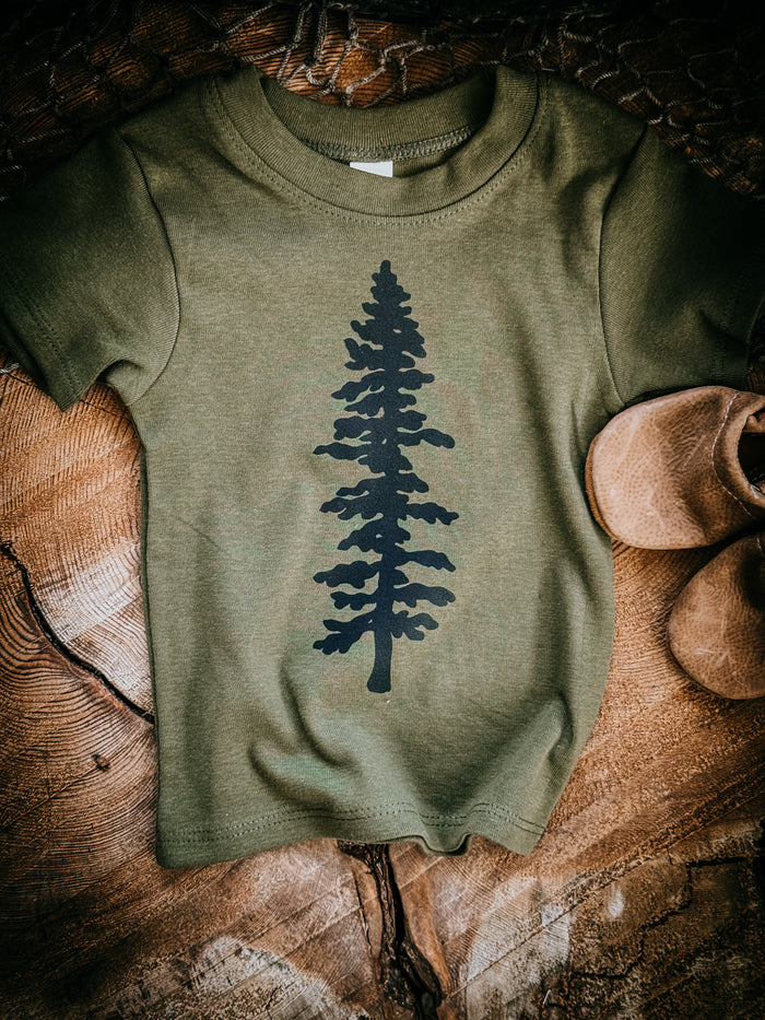 Alpine Black Tree   | Moss Tee